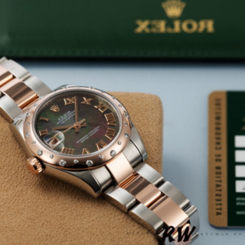 Rolex Datejust 178341 Black Mother of Pearl Dial 31MM Lady Replica Watch