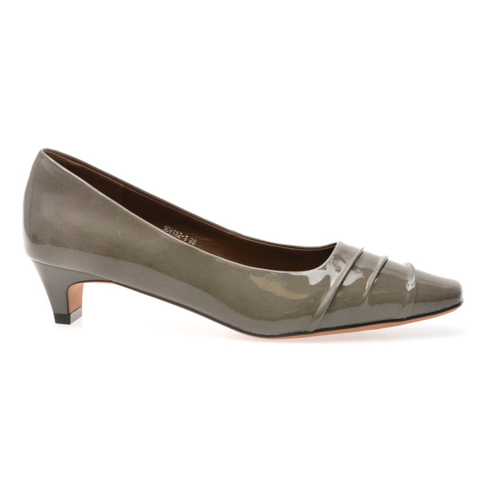 Pantofi eleganti EPICA gri, 9152, din piele naturala lacuita