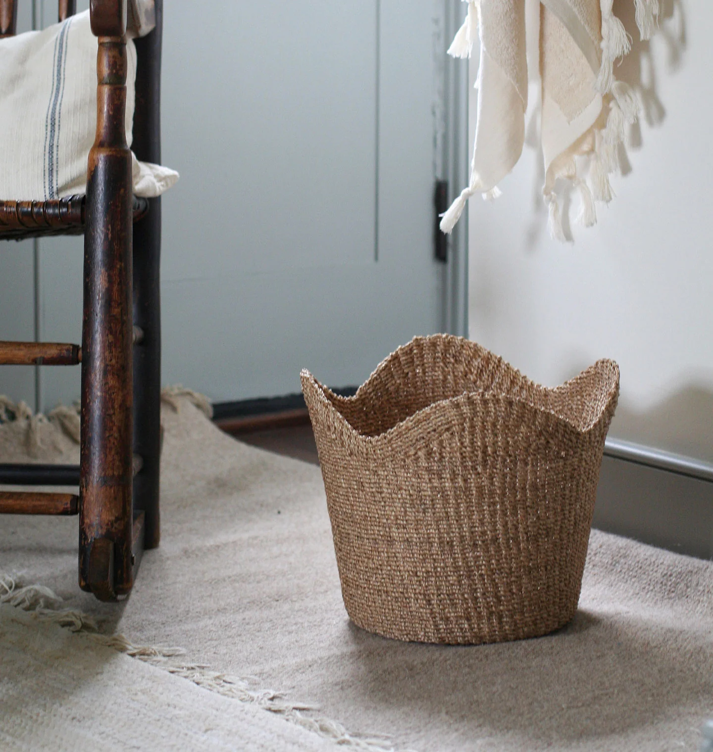 Handwoven Scallop Basket