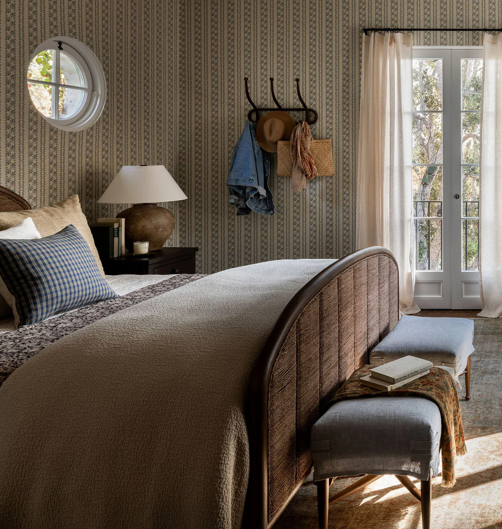 Marisol Stripe Grasscloth Wallpaper