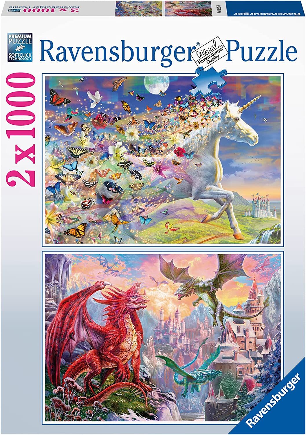 Unicorn and Dragon – 2 x 1000 Piece Puzzle