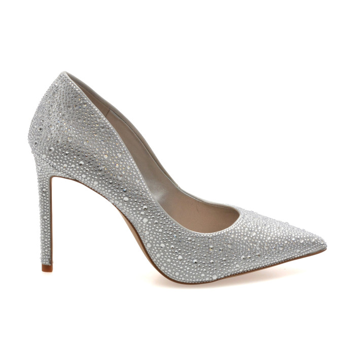 Pantofi eleganti ALDO argintii, STESSY 2.0, din material textil
