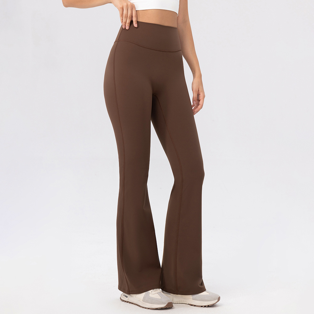 Breathable, high-waisted, hip-lifting, slightly flared yoga pants for women, with no embarrassing seams, perfect for sports and fitness.