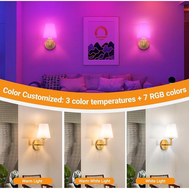 WALLARTISAN Battery Operated Wall Sconces Set of 2