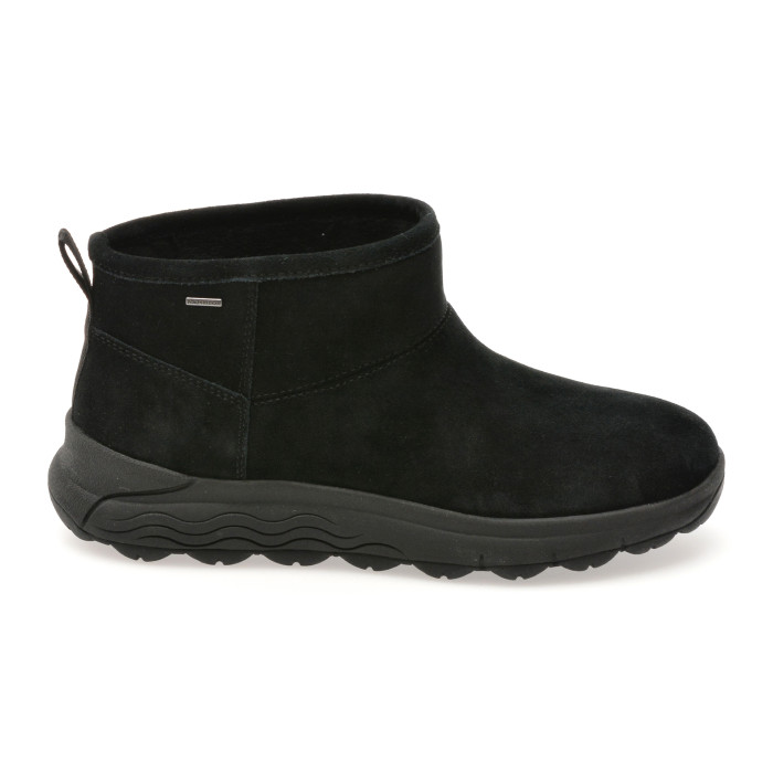 Ghete GEOX negre, D5626B, din piele intoarsa