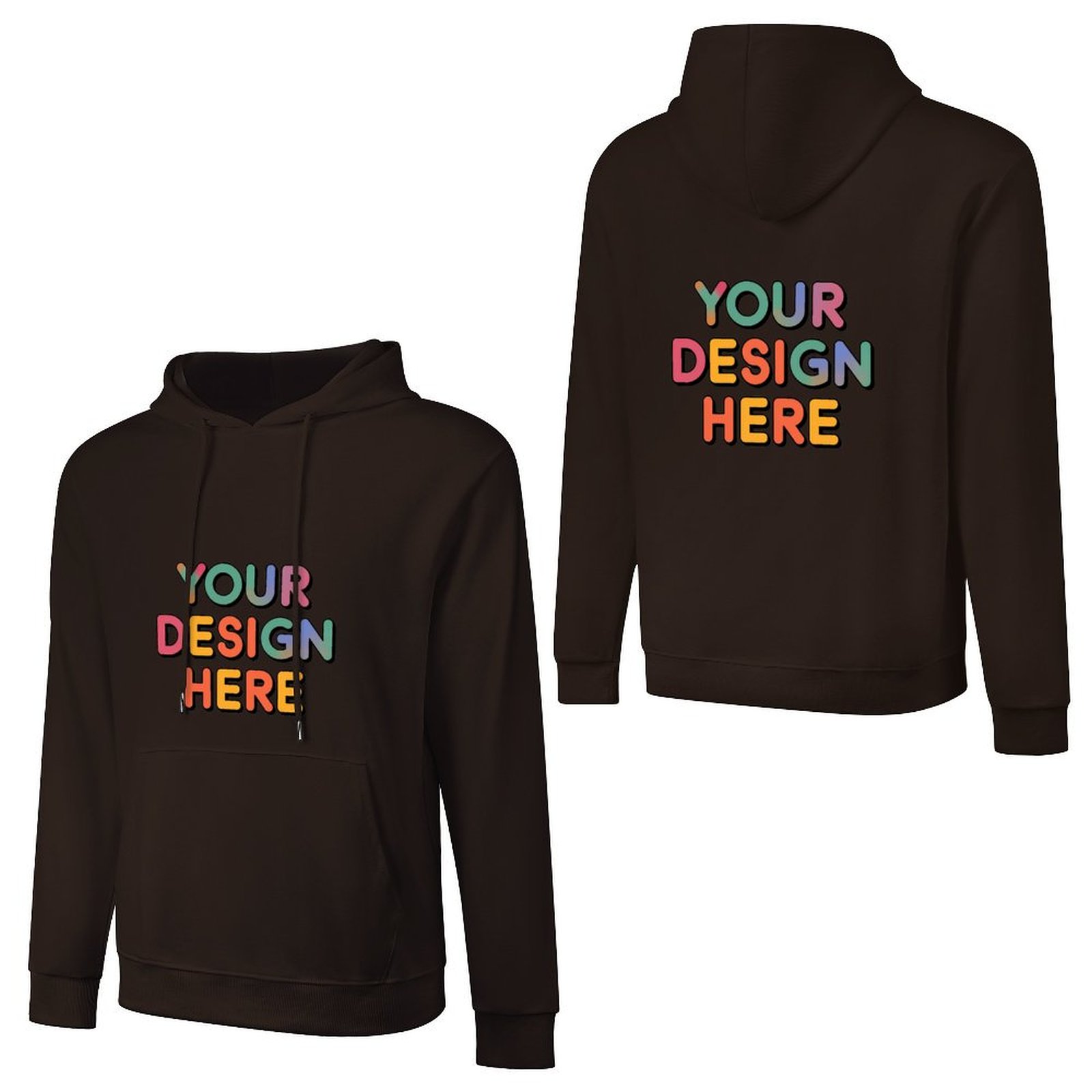 Personalized Custom Men’s 100% Cotton Hooded Sweater with Graphic Patterns