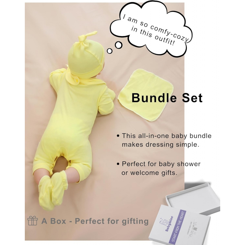 VAELIRAEL Cap Set Breathable Healthy Fabric Tops for Baby
