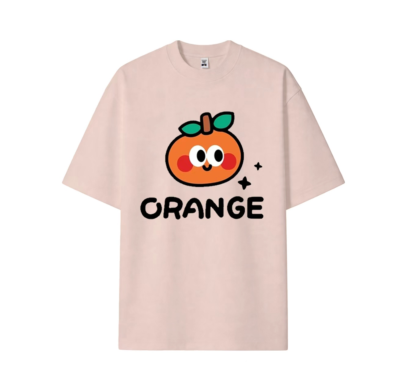 A cute short-sleeved shirt with an orange print is a must-have item in your summer wardrobe.