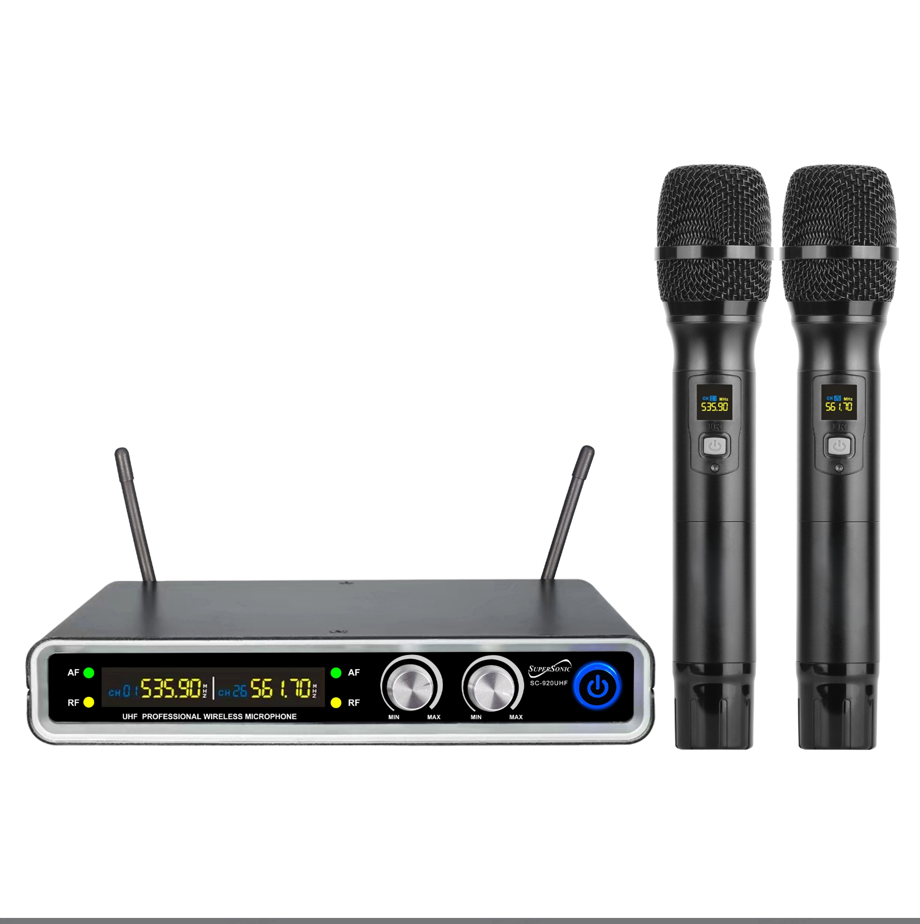 UHF Dual Fixed Channel Wireless Microphone System