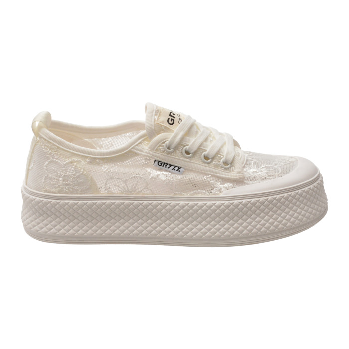 Pantofi sport GRYXX albi, 9122, din material textil