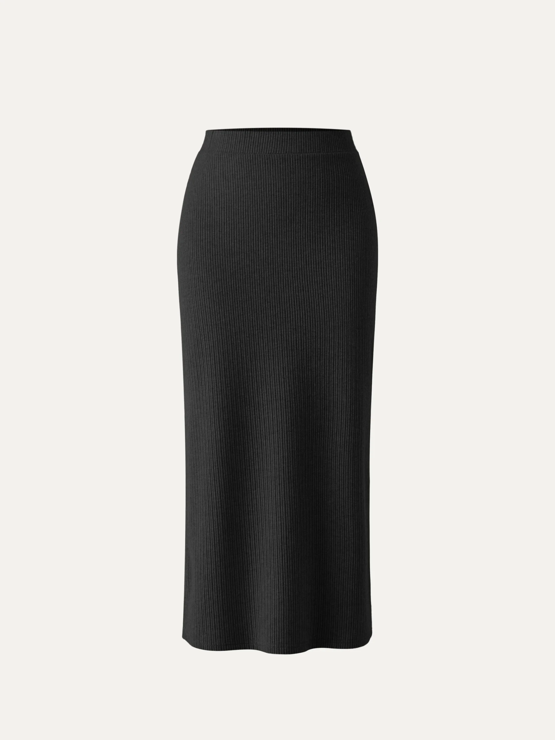 High Waisted Split Hem Midi Skirt