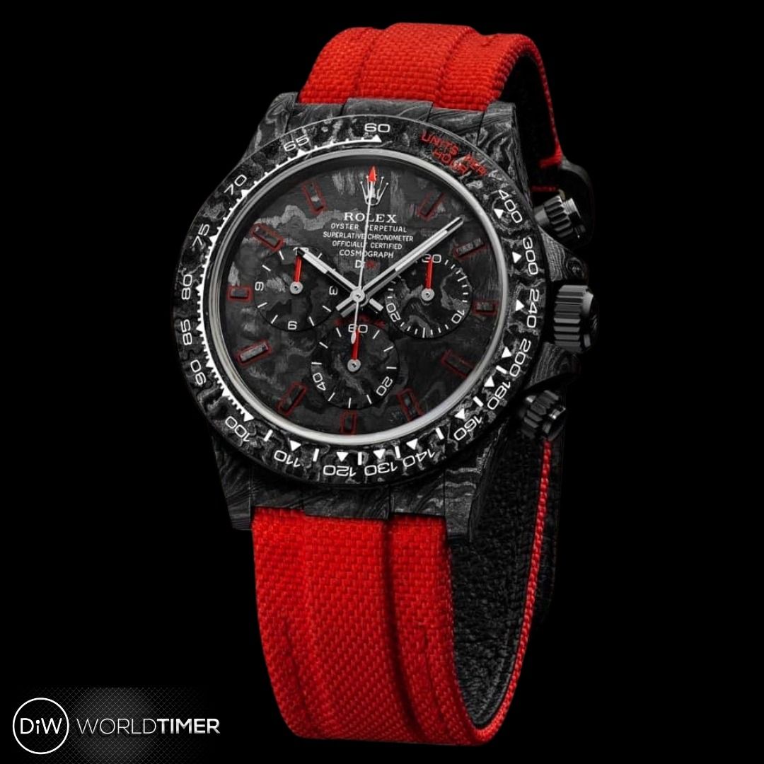 Rolex DiW NTPT Carbon Daytona RED EDITION UNIQUE Piece