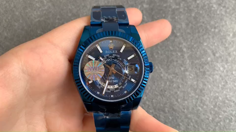 Rolex DiW Sky Dweller 326934 BLUE DLC 40MM Men's Watch