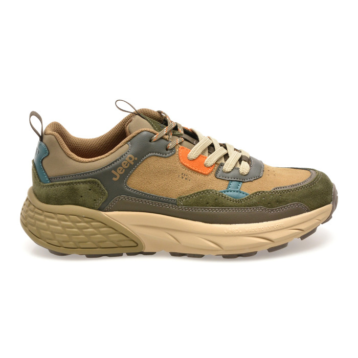 Pantofi sport JEEP kaki, M52070A, din piele naturala