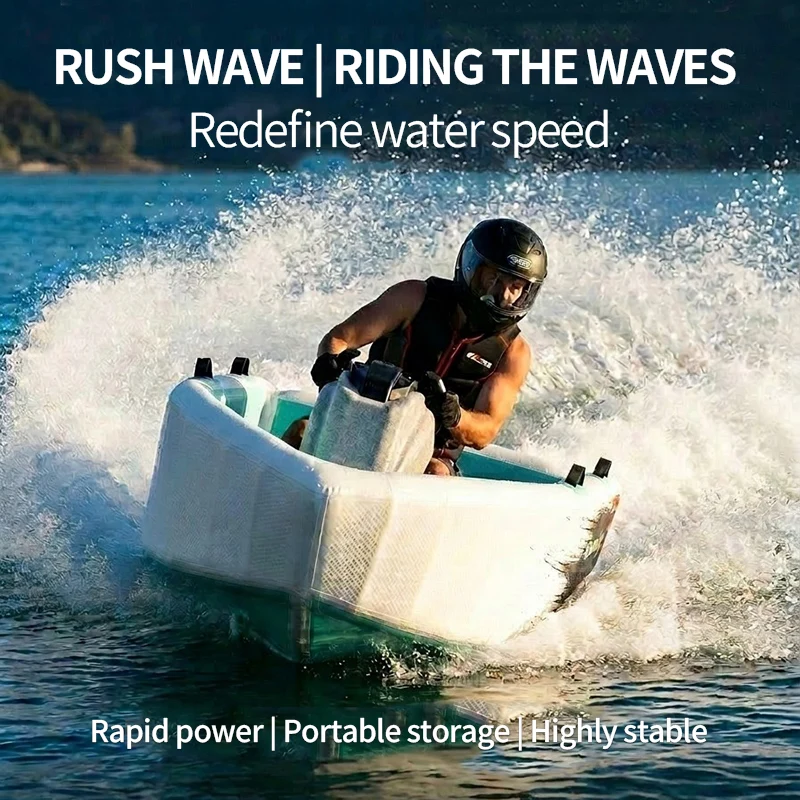 2026NEW| Electric Go Kart RUSH WAVE Boat| 16KW Mini Jet Boat | R1