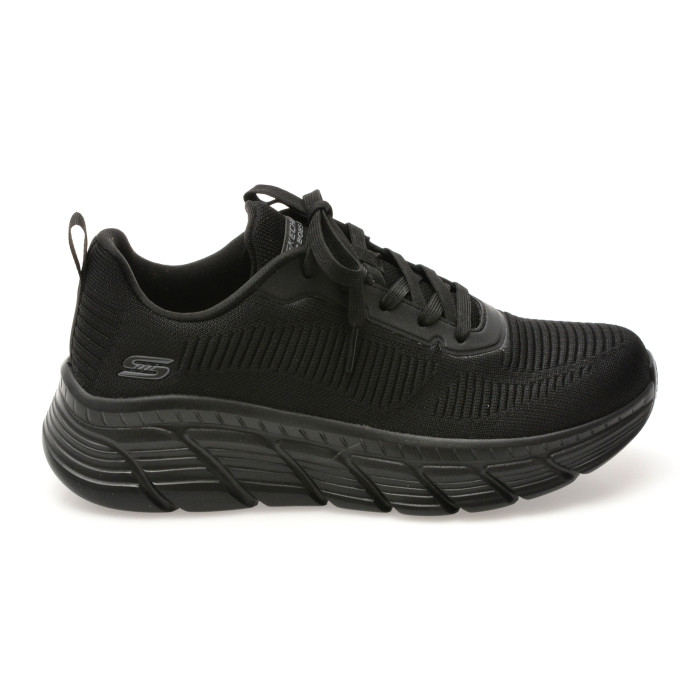 Pantofi sport SKECHERS negri, BOBS B FLEX HI, din material textil