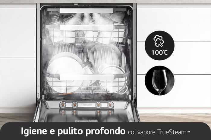 LG - Lavastoviglie QUADWASH DB475TXS Classe A 14coperti-Acciaio