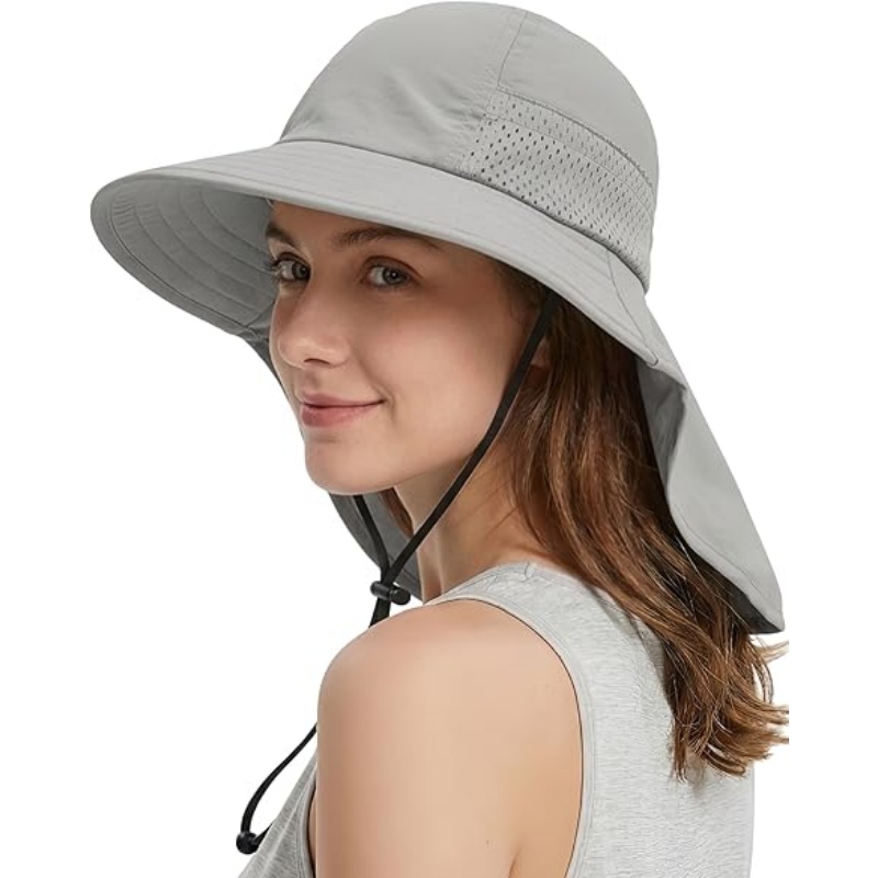 Sun Hat for Women with Neck Flap