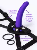Lovehoney Advanced Unisex Strap-On Harness Kit with 7 Inch G-Spot Dildo