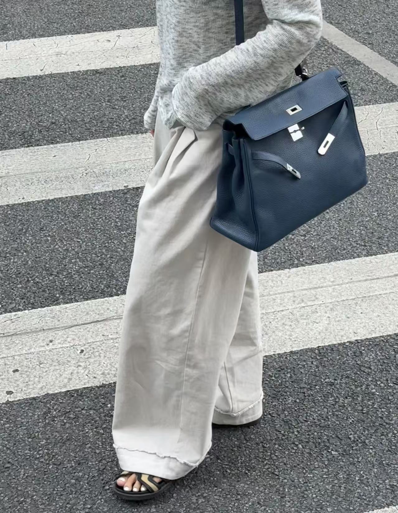 Hermes kelly 35 Dark blue custom TOCO