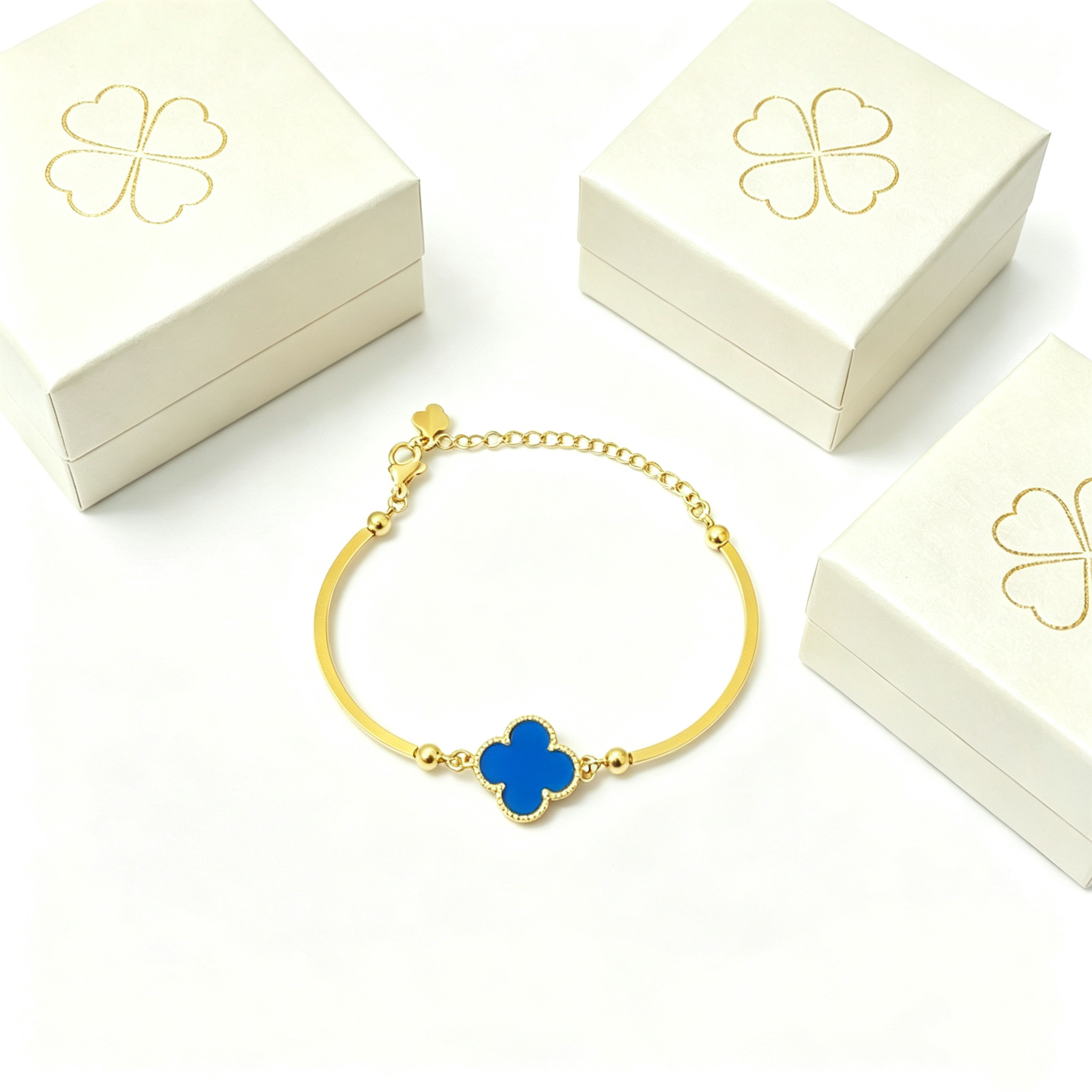 S—Single Flower Metal Bracelet