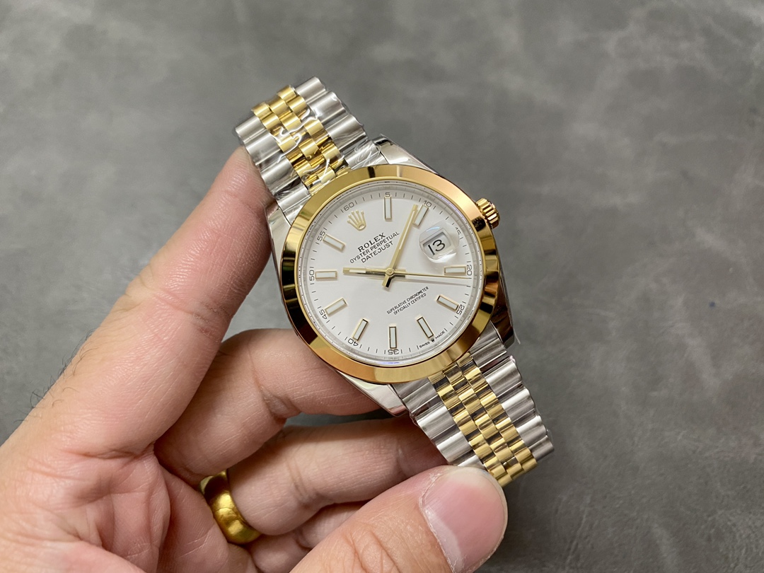 Rolex Datejust 41 m126303 0015 Two Tone White Dial Men's Watch