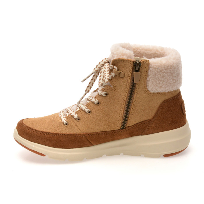 Ghete SKECHERS maro, GLACIAL ULTRA, din piele intoarsa