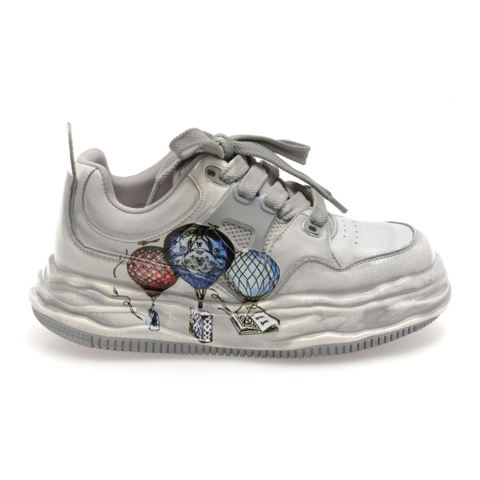 Pantofi sport GRYXX albi, 90171, din piele ecologica