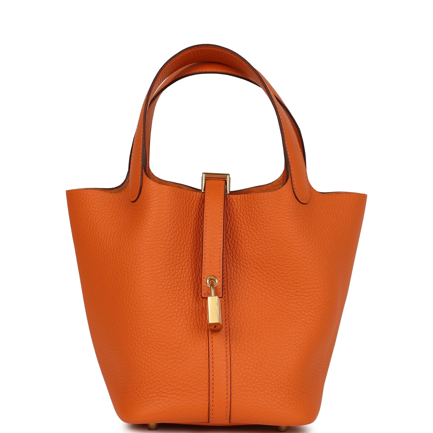 Hermes Picotin Lock 18 Orange Clemence Gold Hardware