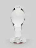 Lovehoney Sensual Glass Jewelled Heart Butt Plug 3 Inch