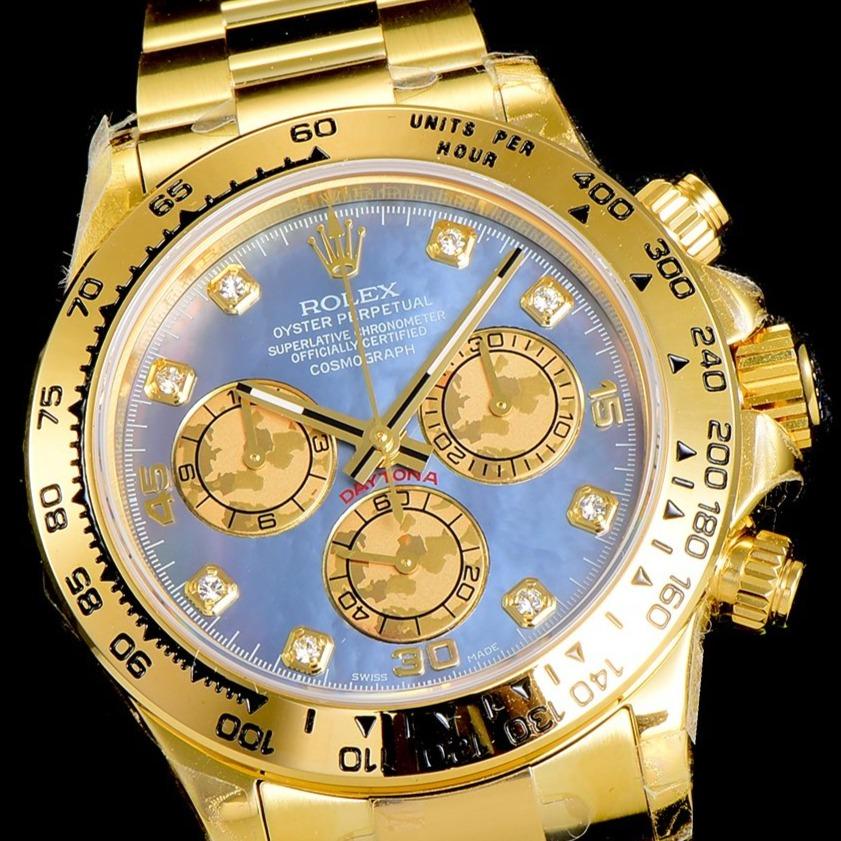 DAYTONA CUSTOM GOLD BLUE MOP DIAL