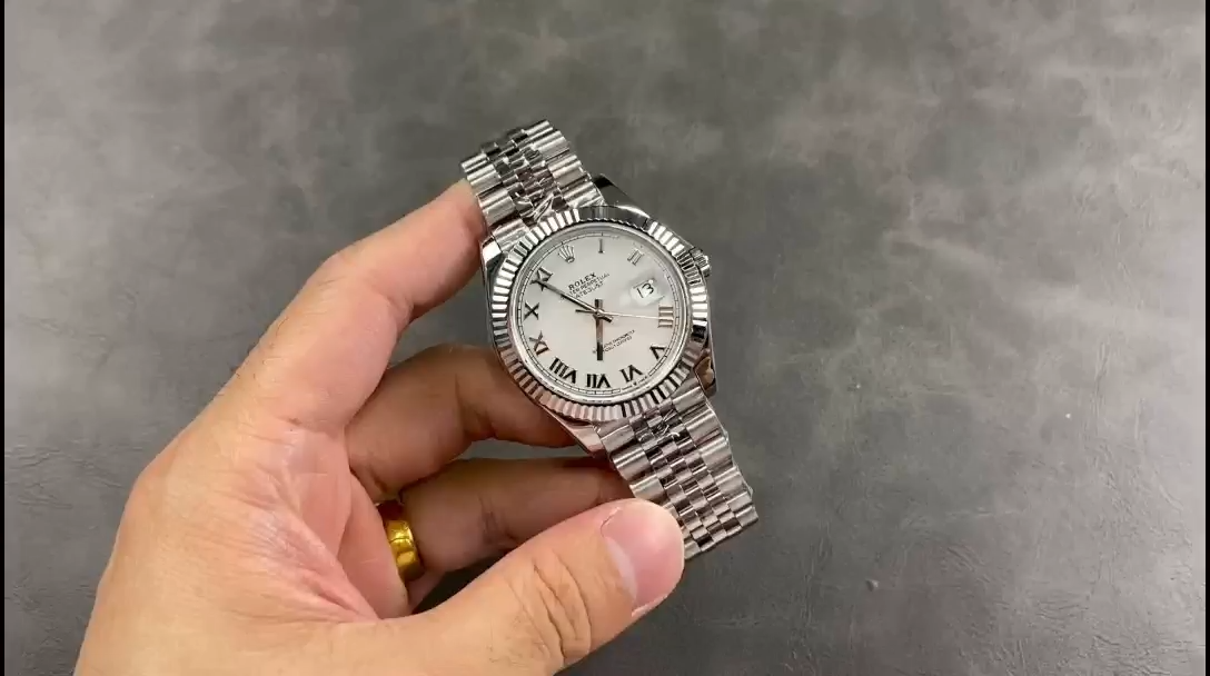 Rolex Datejust 126234 Fluted Bezel White Roman Dial 36MM Unisex Replica Watch