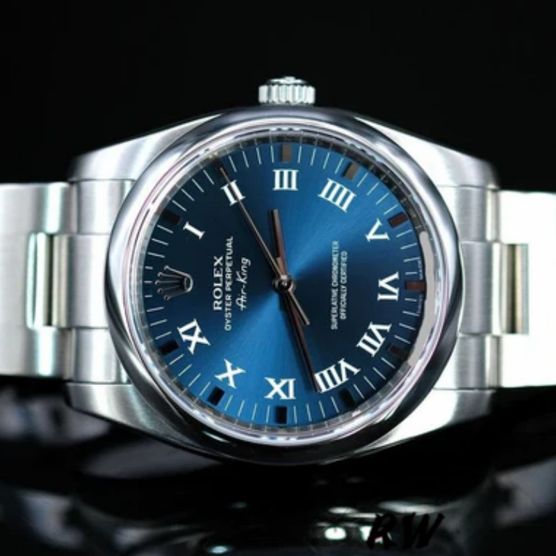 Rolex Oyster Perpetual Air-King 114200 Blue Dial 34mm Unisex Replica Watch