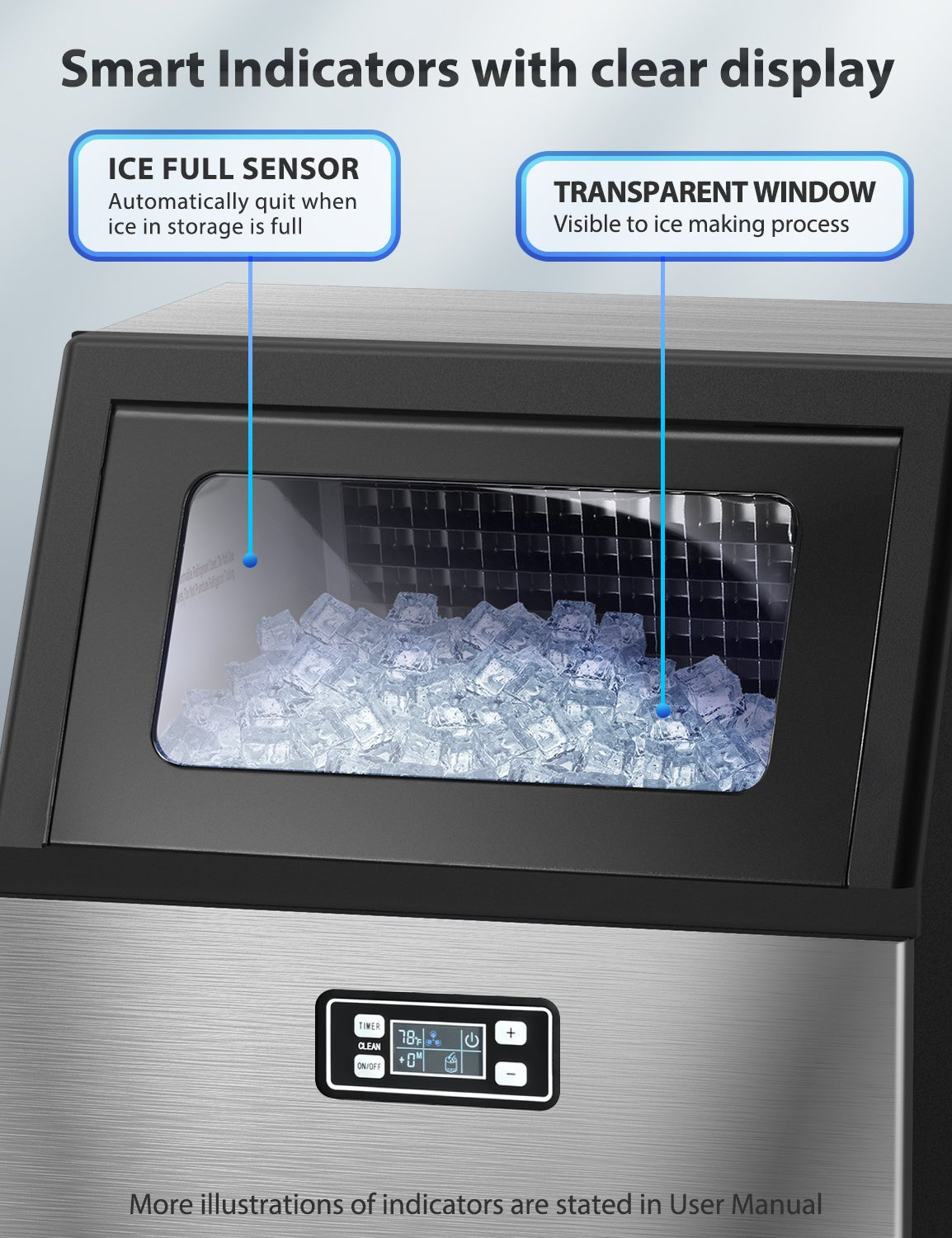 🔥clearance sale🔥 100LBS/200LBS/265LBS  Freestanding Commercial Ice Maker