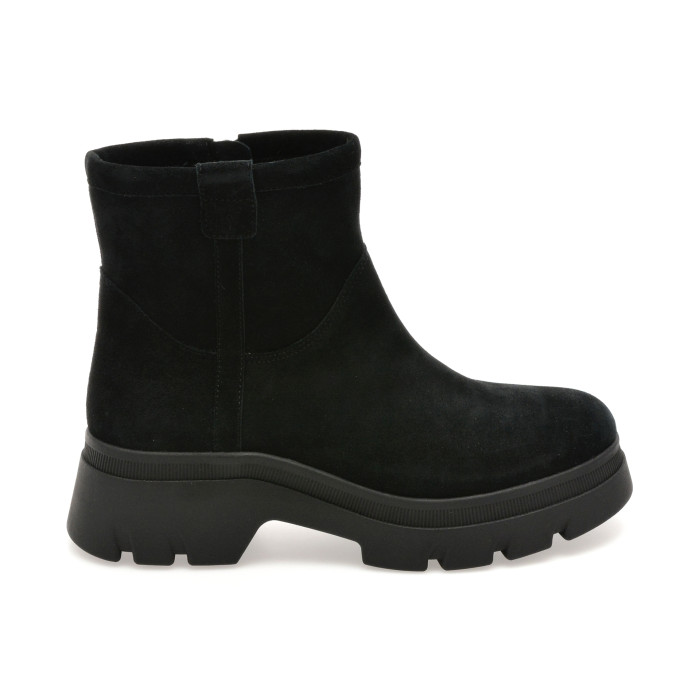 Ghete GEOX negre, D565MA, din piele intoarsa