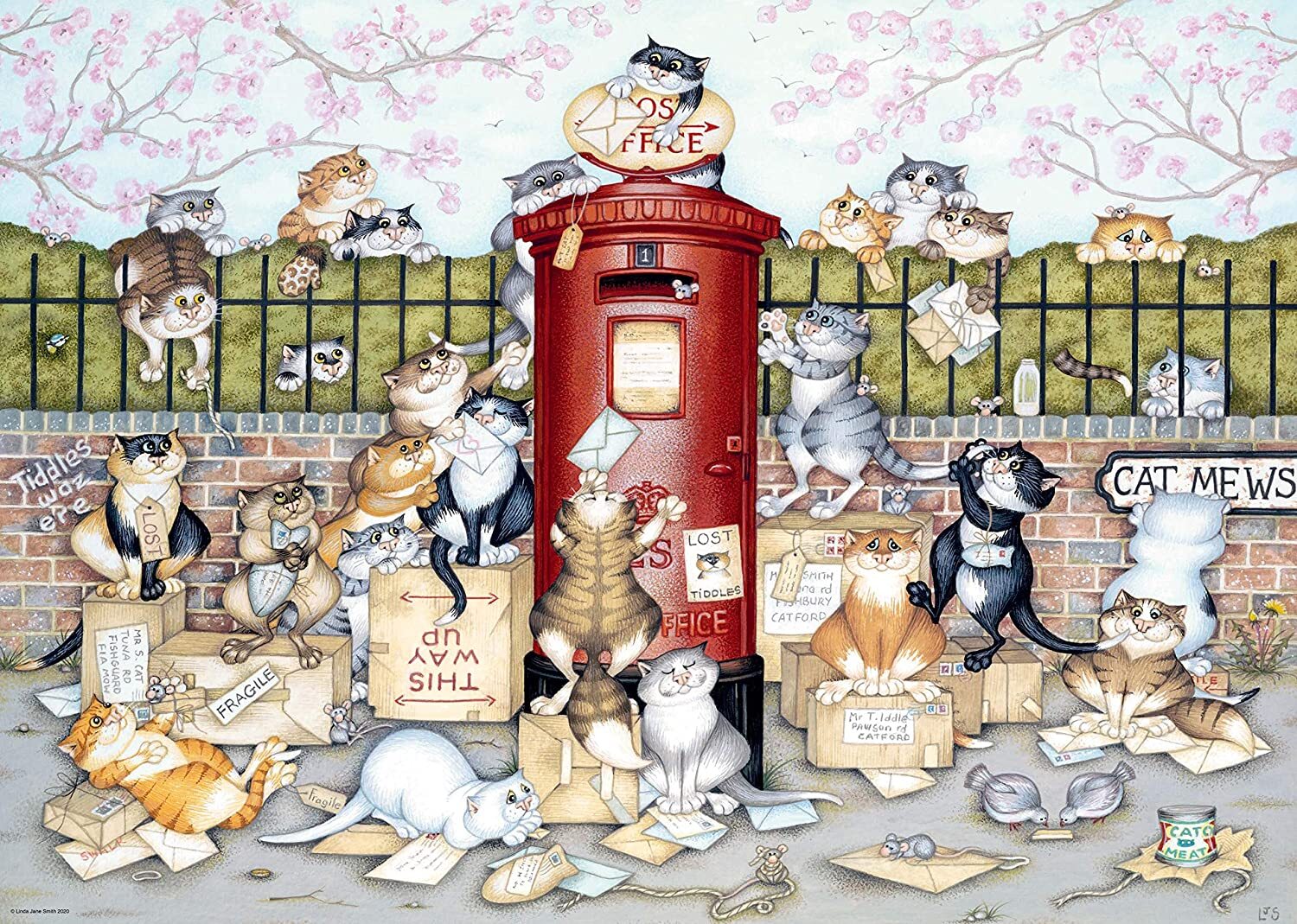 Vintage No. 9 Crazy Cats...Lost in the Post 1000 Piece Puzzle