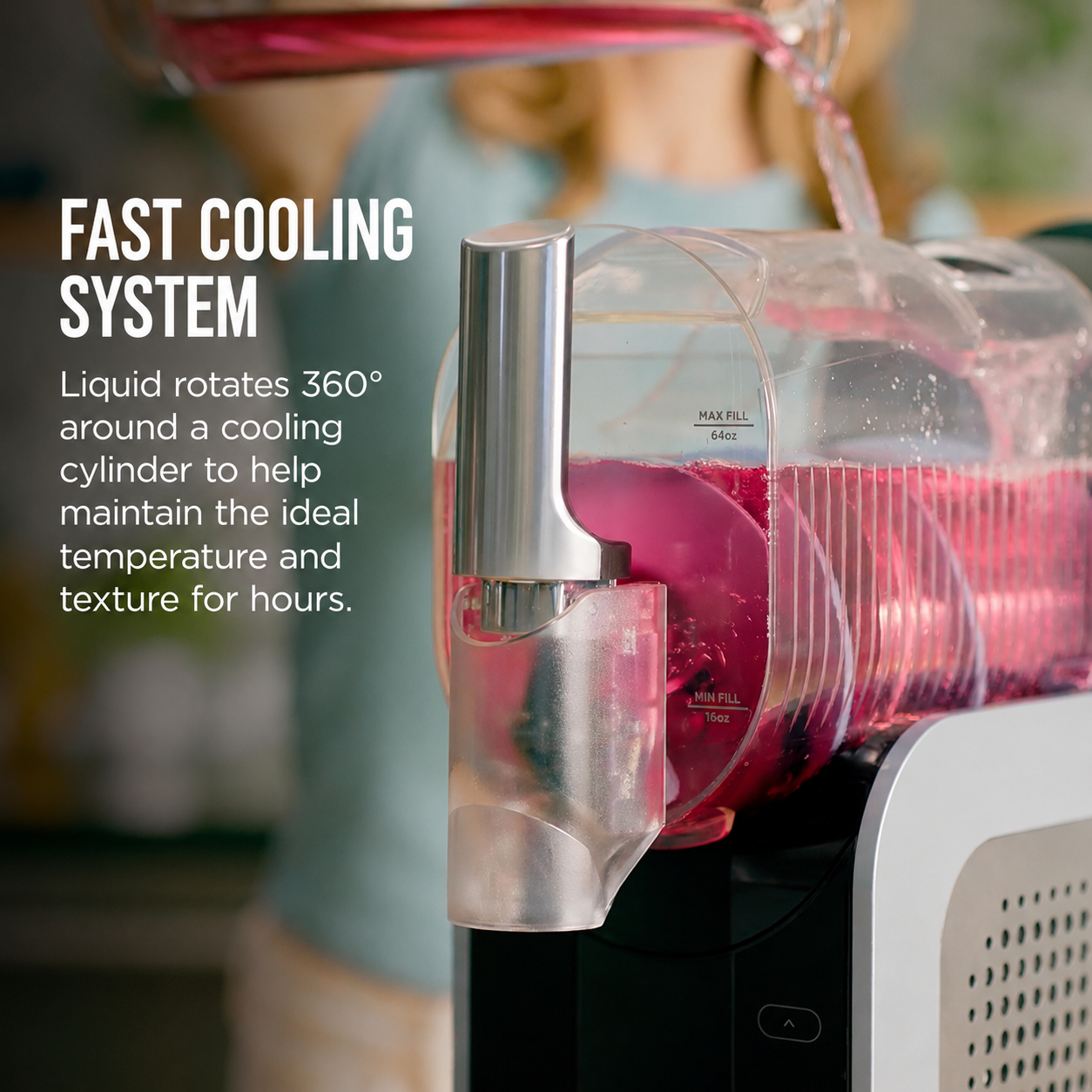 🔥Clearance Sale🔥SLUSHi FS301 Countertop Frozen Drink & Slushie Machine – 88oz Easy-Fill Capacity with 5 Preset Programs