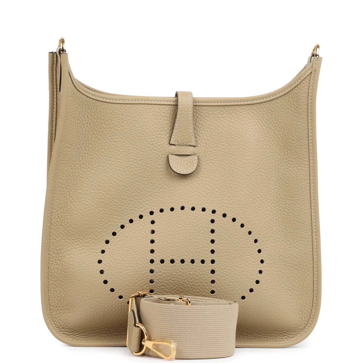 Hermes Evelyne III PM Trench Clemence Gold Hardware