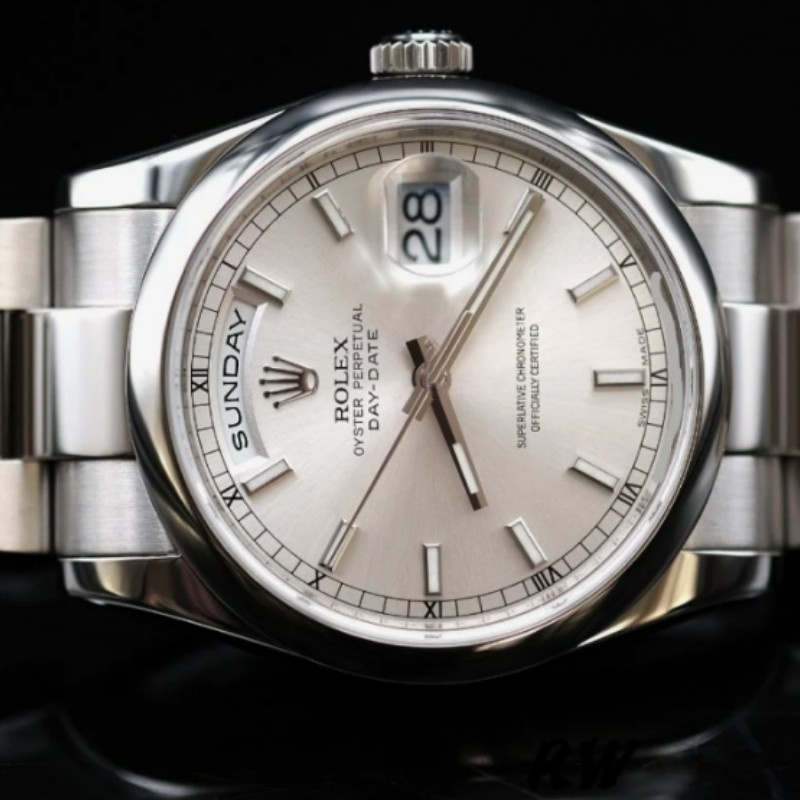 Rolex Day-Date 118209 Silver Dial 36mm Unisex Replica Watch