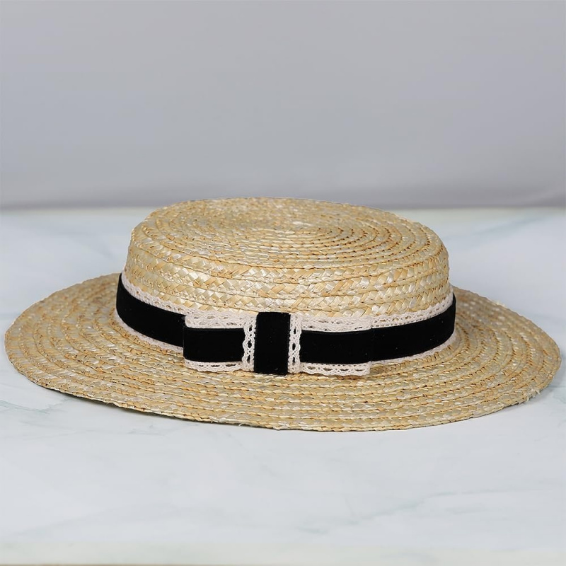 Women Bowknot Straw Hat Summer Fedoras