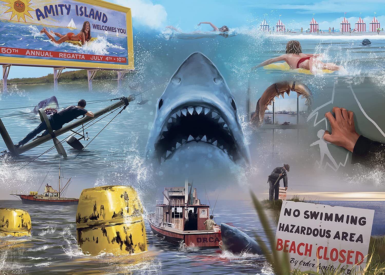 Universal Artist Collection Jaws 1000 Piece Puzzle