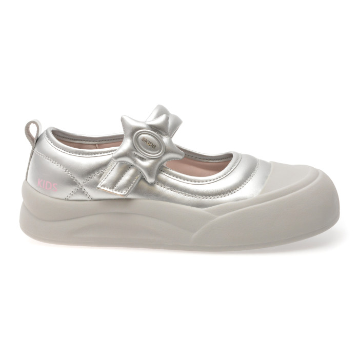 Pantofi SELECTION KIDS argintii, 532202, din piele ecologica