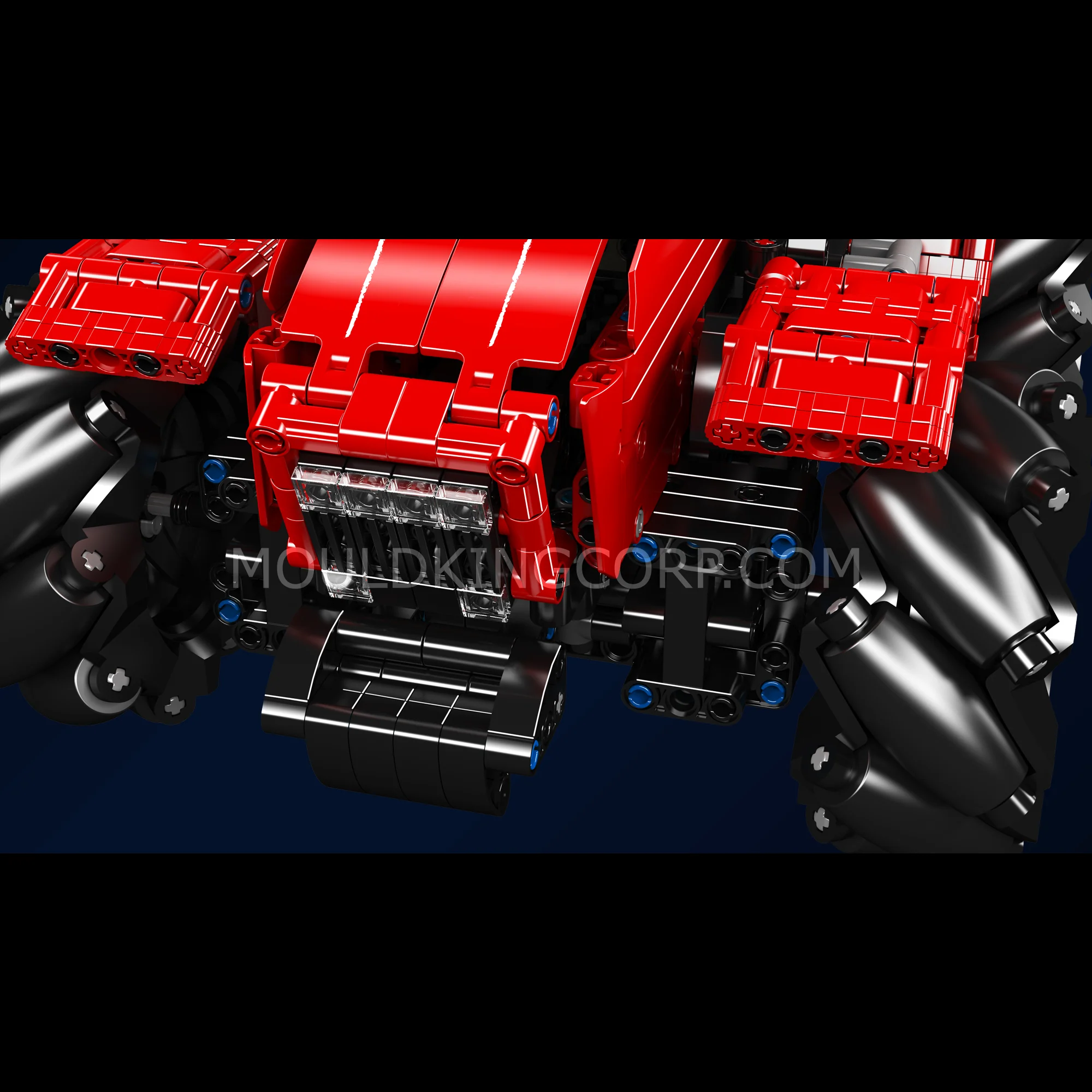 Mould King 18037 Mecanum Drive Remote Controlled Tractor Building Set | 1,392 Pcs
