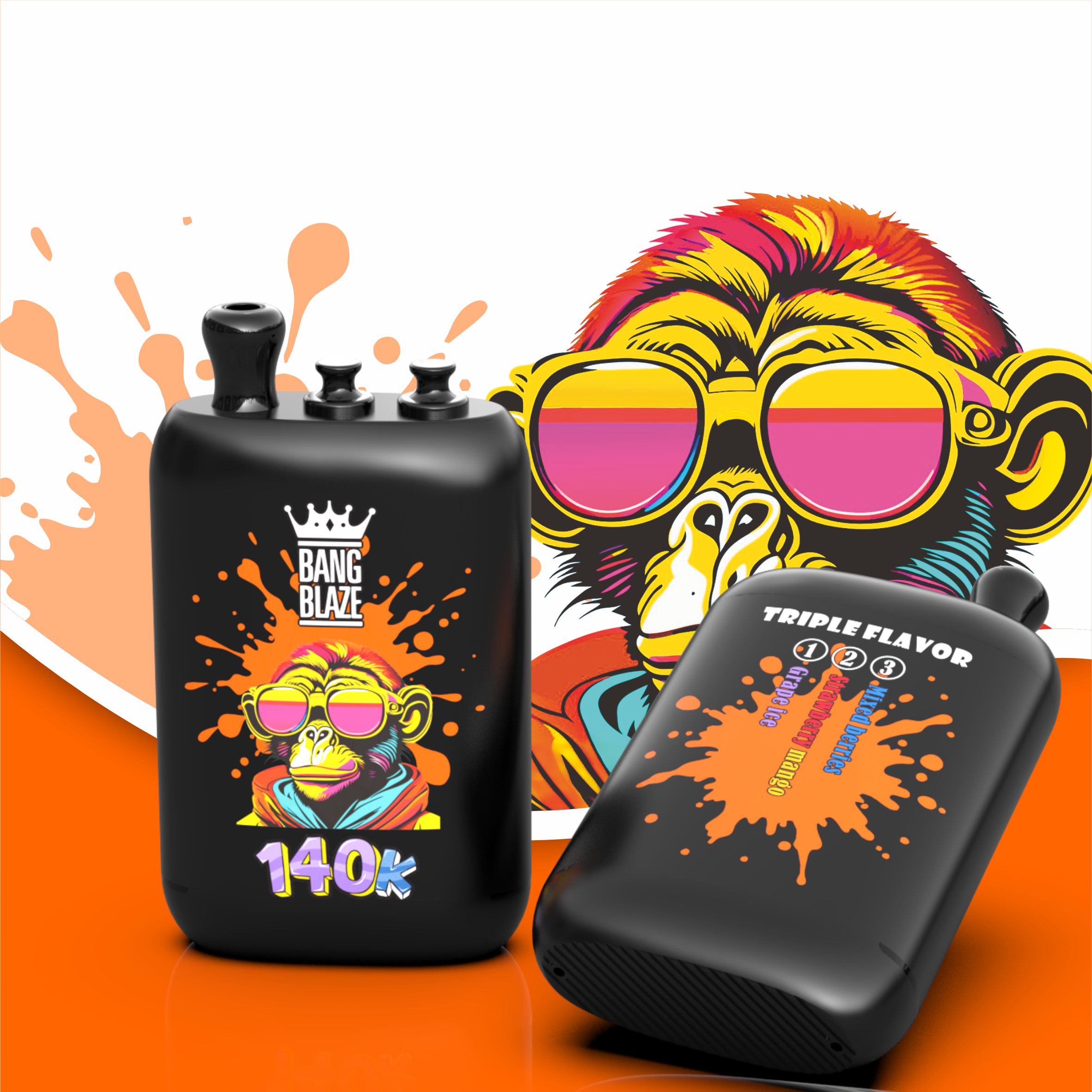 Вейп BANG BLAZE 140 000 Дръпки (3 в 1) | Електронна Цигара с LED Дисплей и Батерия