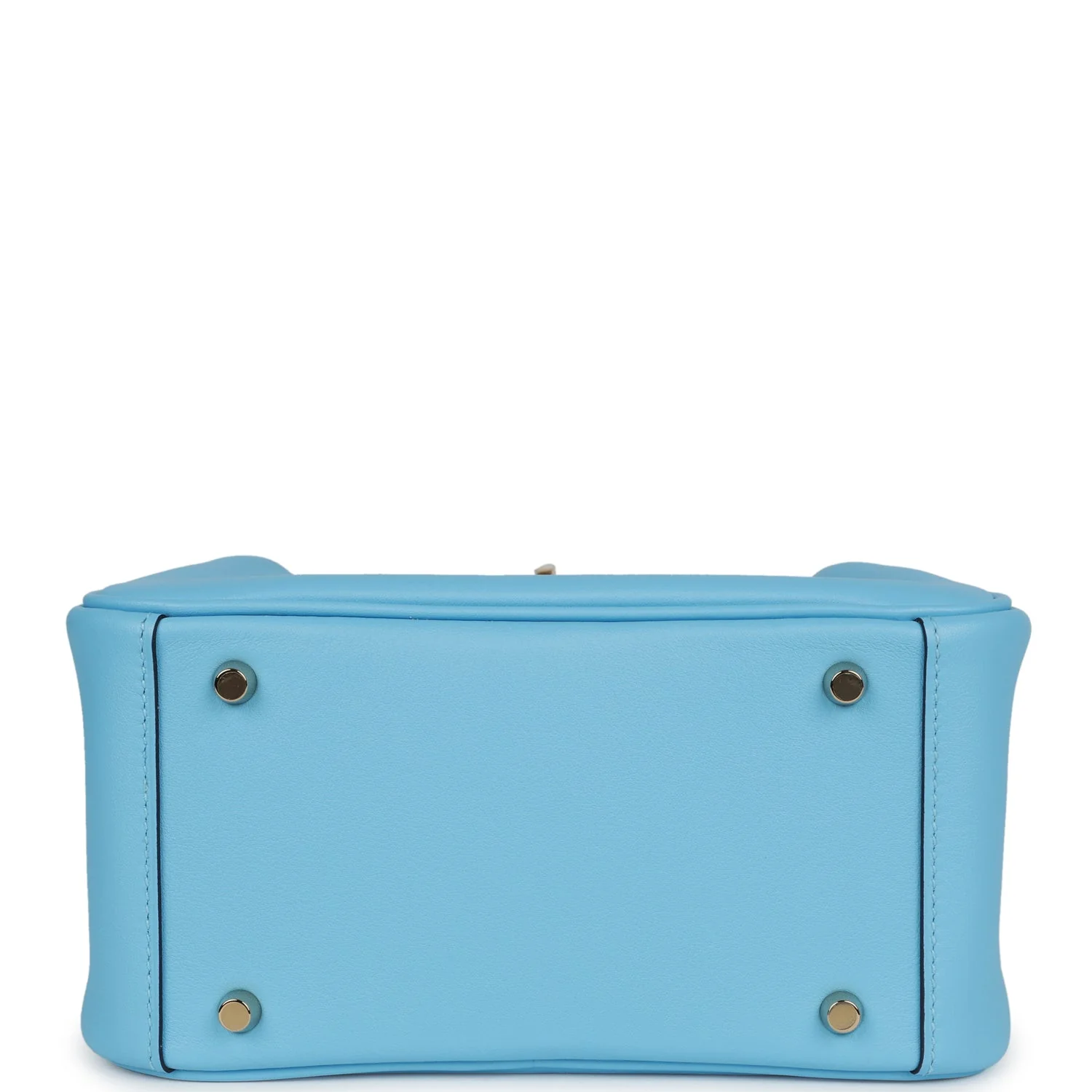 Hermes Mini Lindy Celeste Swift Gold Hardware