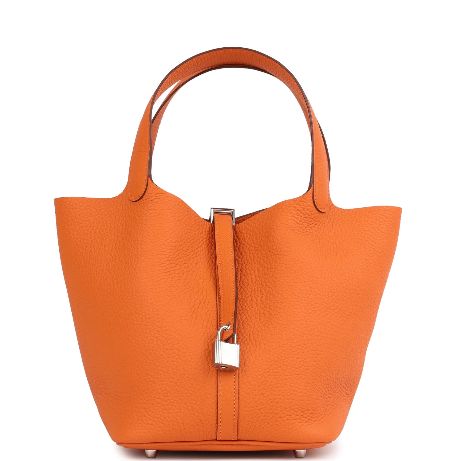 Hermes Picotin Lock 22 Orange Clemence Palladium Hardware