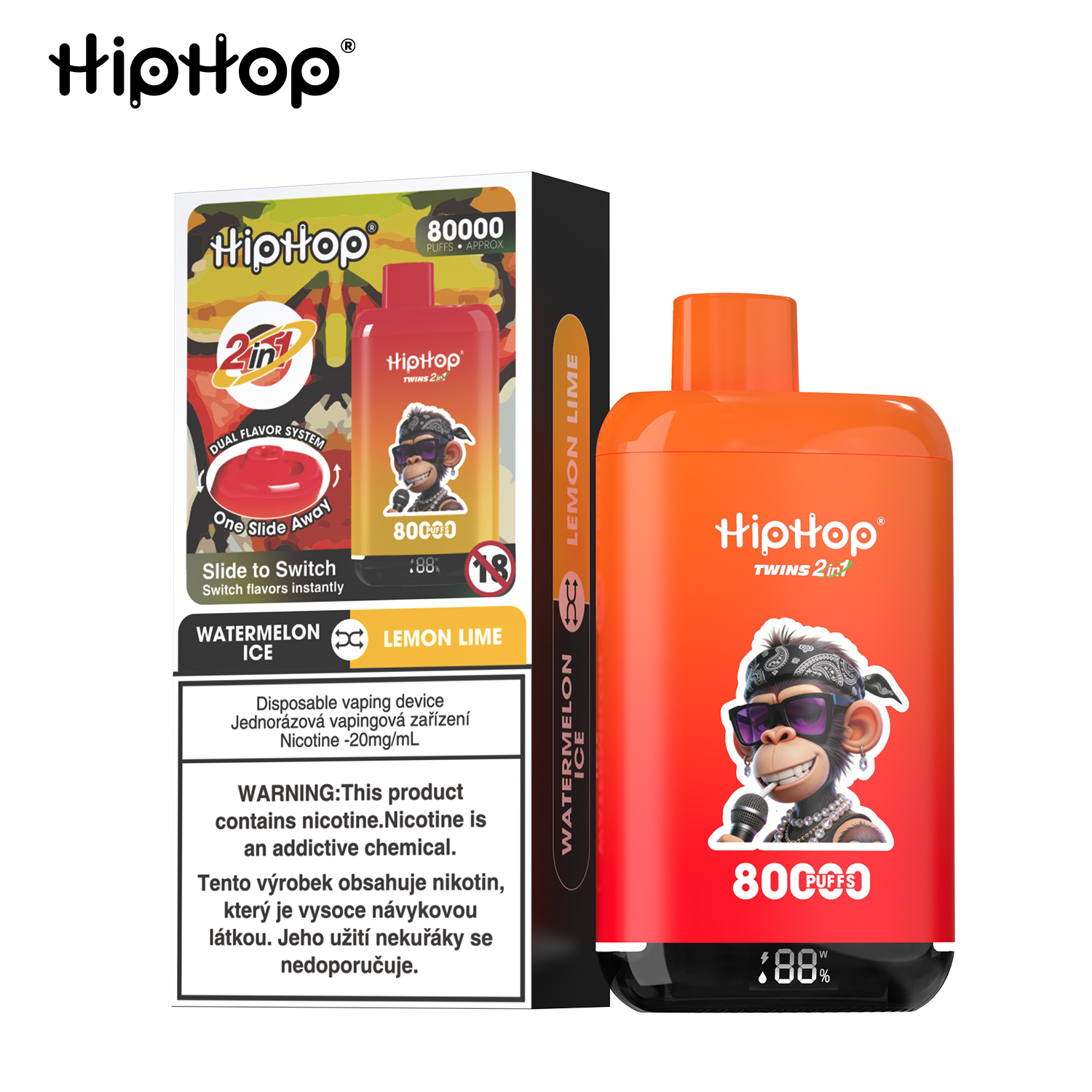 BANG x HipHop TWINS 80K Puff | Sigaretta Elettronica 2 in 1 (Doppio Gusto)