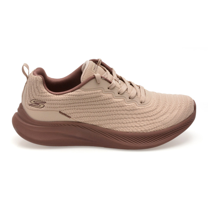 Pantofi sport SKECHERS nude, BOBS MODA FLEX, din material textil