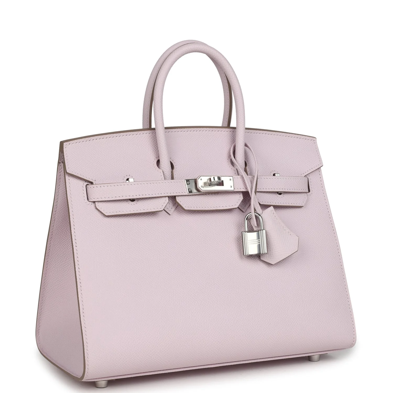Hermes Birkin Sellier 25 Mauve Pale Epsom Palladium Hardware