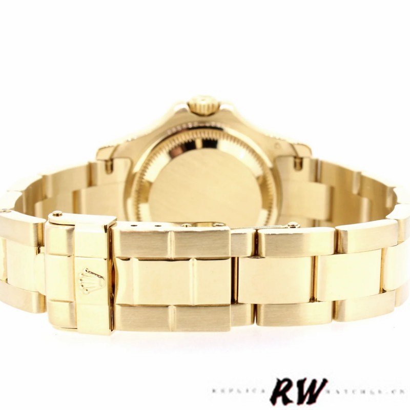 Rolex Yacht-Master 169628 Yellow Gold White Dial 29MM Lady Replica Watch